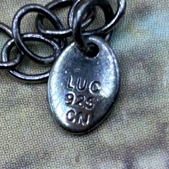 Lucas Lameth LUC Sterling 925 Necklace Sterling Silver CZ - Picture 5 of 9